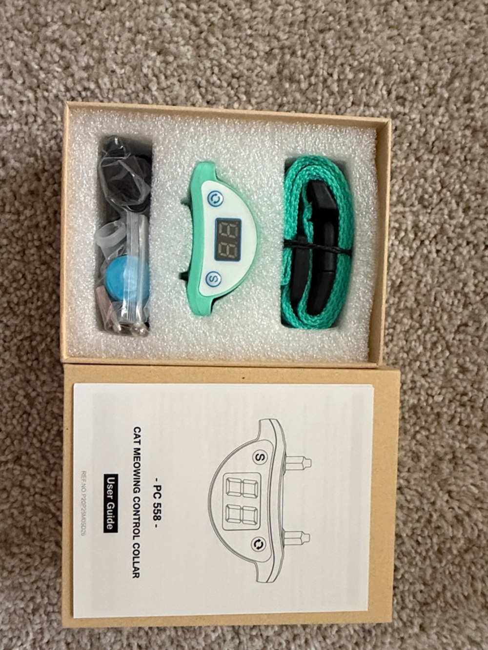 PC-558 Cat Meowing Control Collar - Mint Green